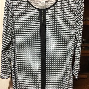 Geometric print tunic/blouse